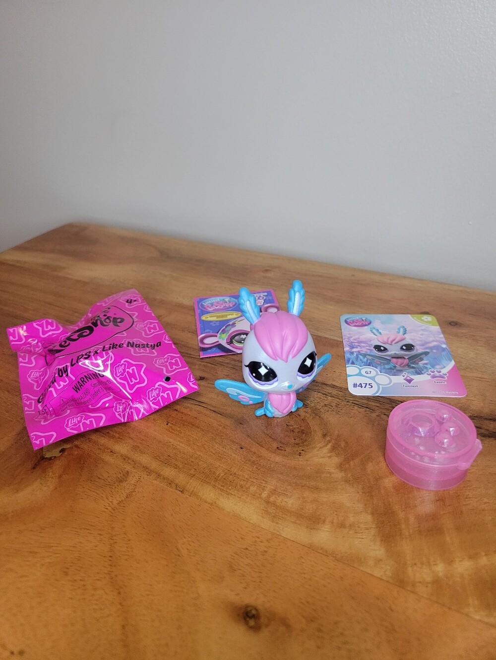 Littlest Pet Shop x Like Nastya Stylin' Kit Blue Pink Moth #475 Authentic LPS